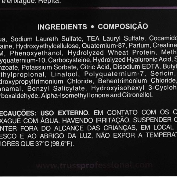 TRUSS Professional Perfect Shampoo 300ml All Hair Types Treatment Haircare - Picture 12 of 13